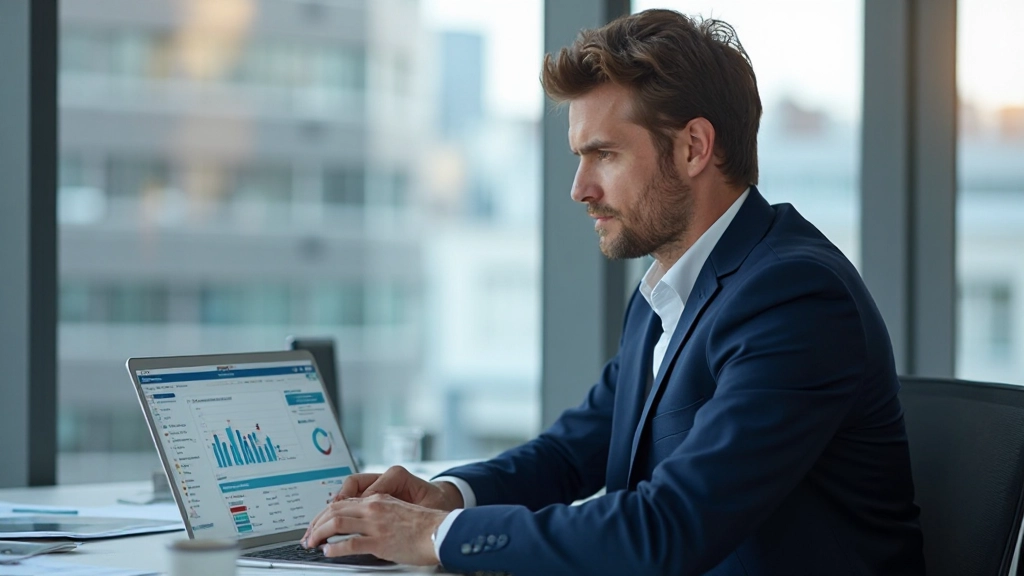 Интерфейс системы бизнес-аналитики с визуализацией метрик