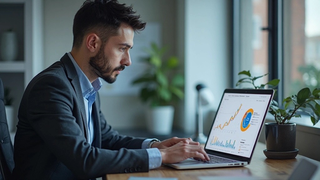 Интерфейс системы бизнес-аналитики с визуализацией метрик