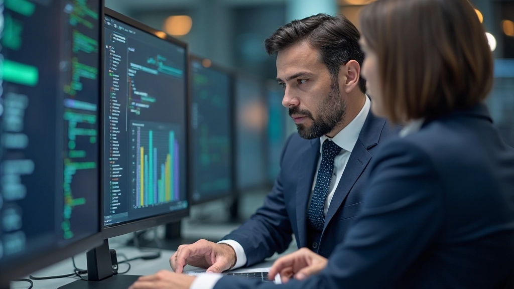 Профессиональный аналитик работает с хранилищем данных и статистикой