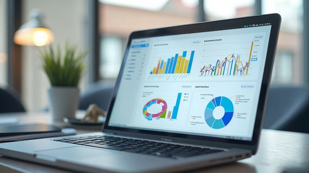 Интерфейс платформы бизнес-аналитики с визуализацией данных и графиками